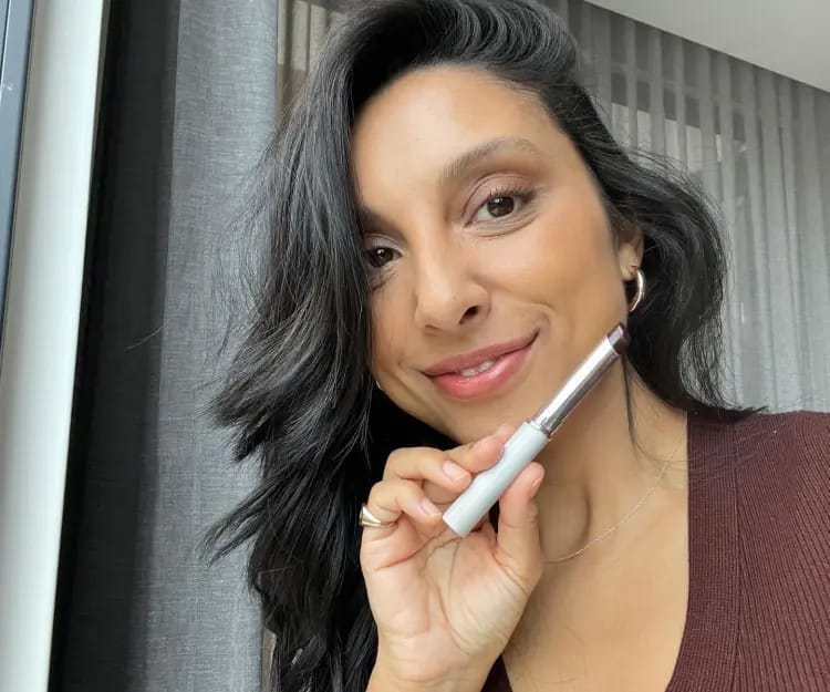 Customer photo review of Caramel Honey Lipstick