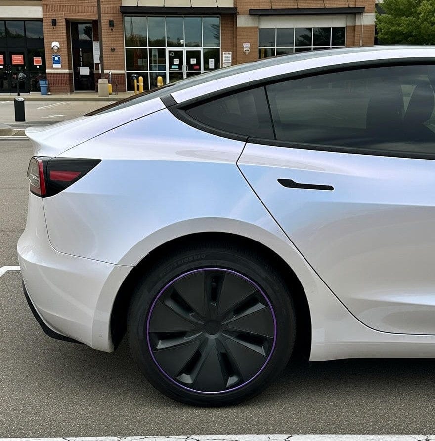 Customer photo review of Aluminum Alloy Wheel Rim Protector Rim Case for Tesla All Models (4 PCS) (2012-2025)