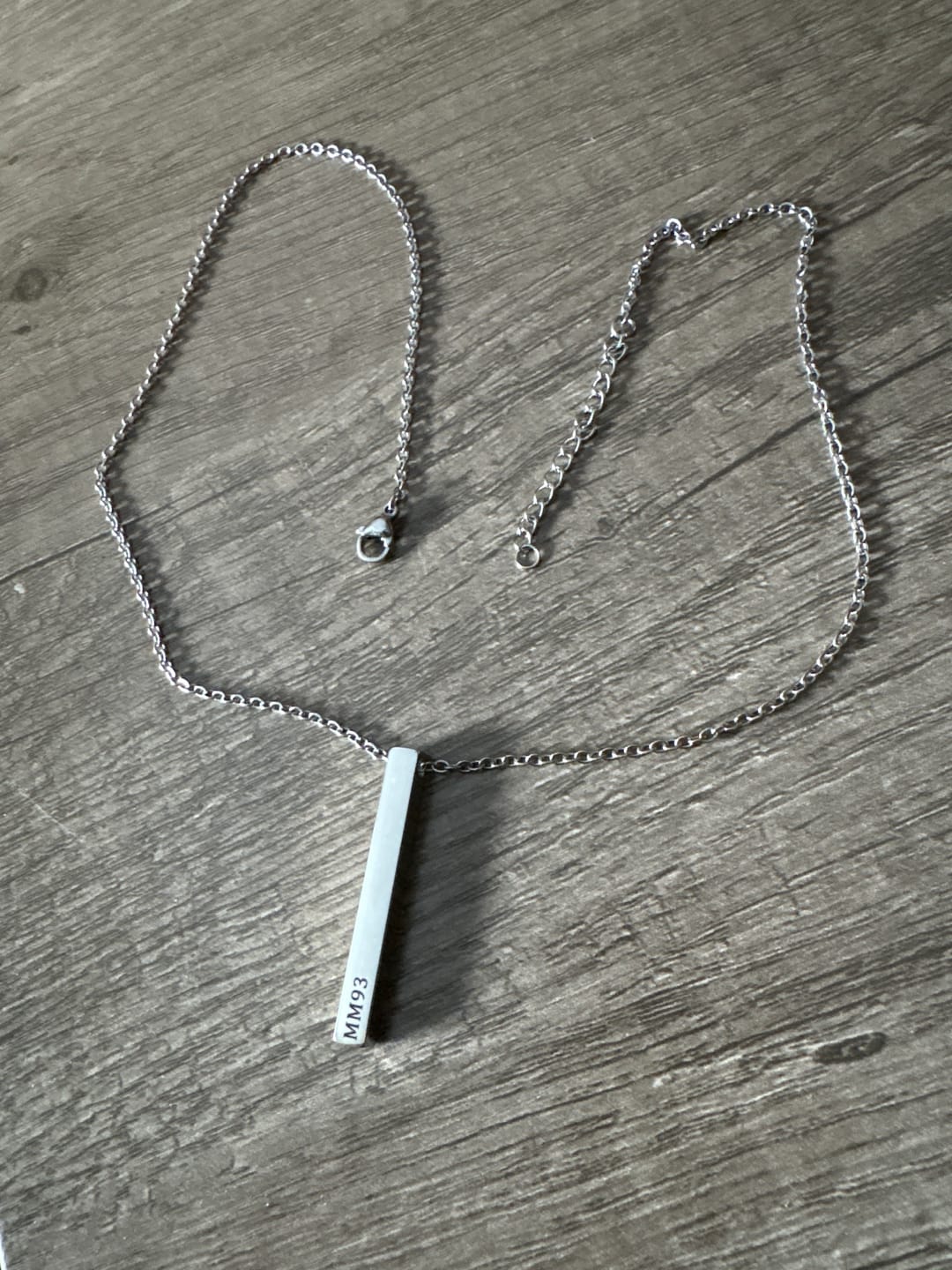 Customer photo review of Personalisierbare Barrenkette