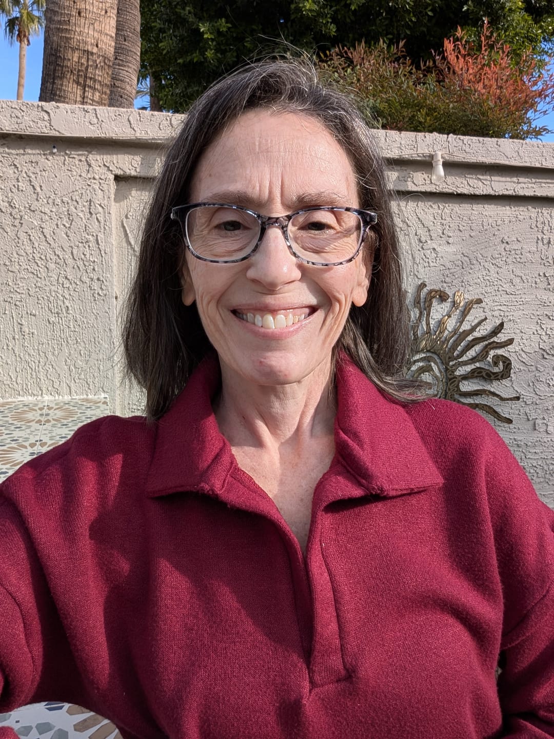 Customer photo review of Burgundy Ultra Soft Faux Cashmere