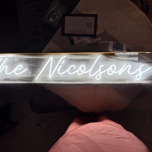 Customer photo review of Custom LED Neon Sign