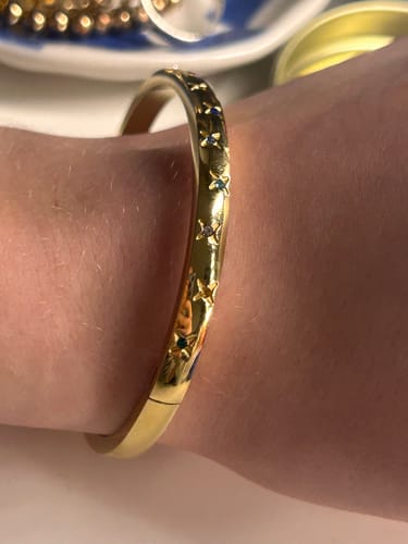 Customer photo review of Amelia Rainbow Gold Star Bangle