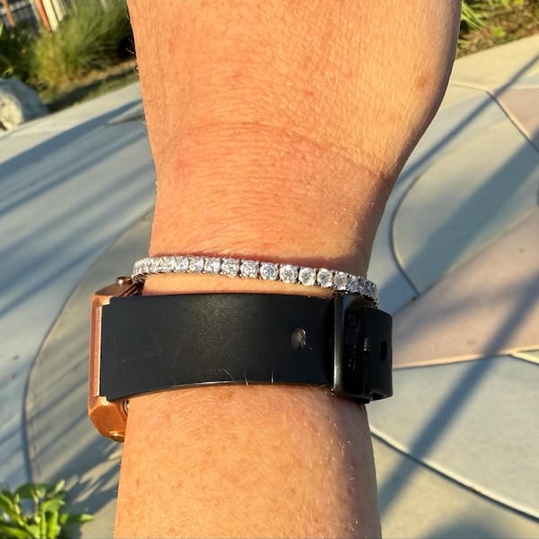 Customer photo review of Clara VVS1 Moissanite Round Cut Tennis Bracelet