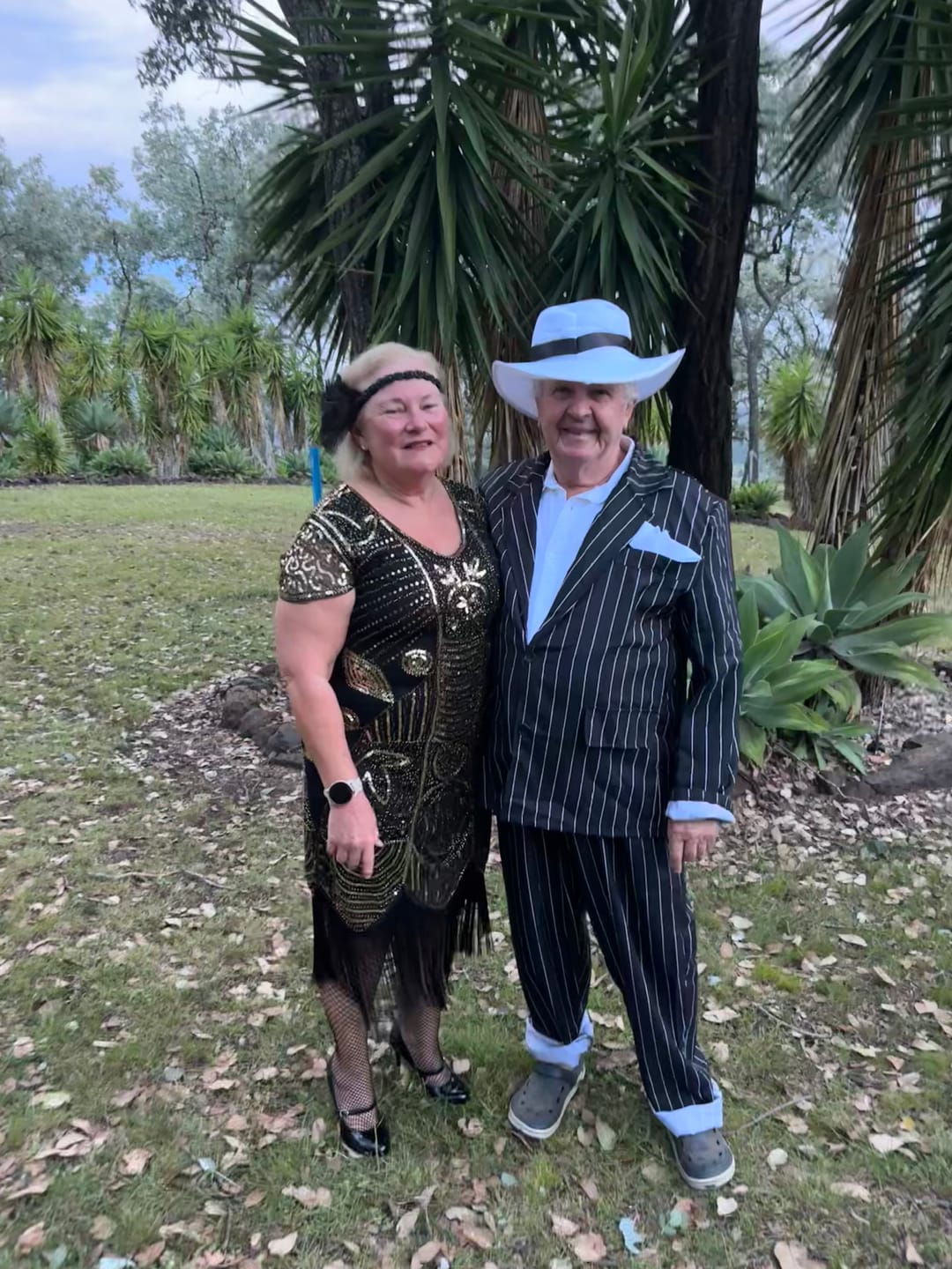 Customer photo review of 1920s Black & Gold Sequin Eva Gatsby Dress