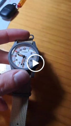 Customer video review of LANDMASTER - 100M Waterproof Titanium Automatic Field Watch | White