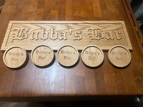 Customer photo review of CNC Router Starter Set – 5 Must-Have Bits for Beginners