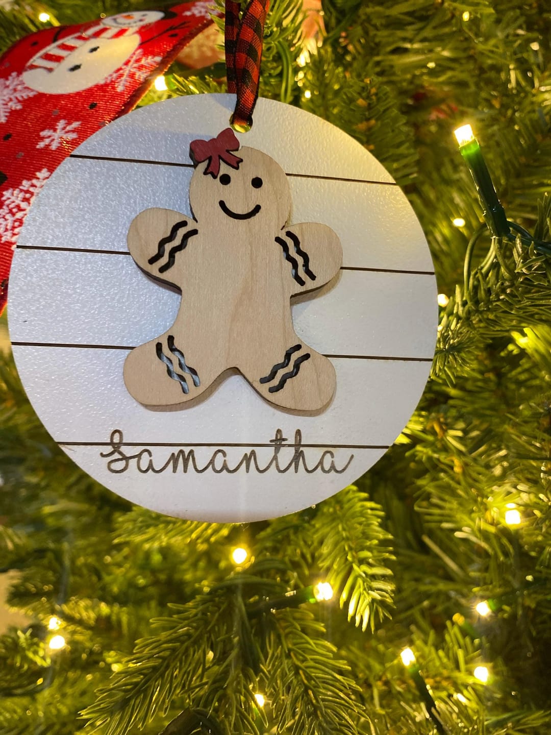 Customer photo review of Personalized Gingerbread Ornament