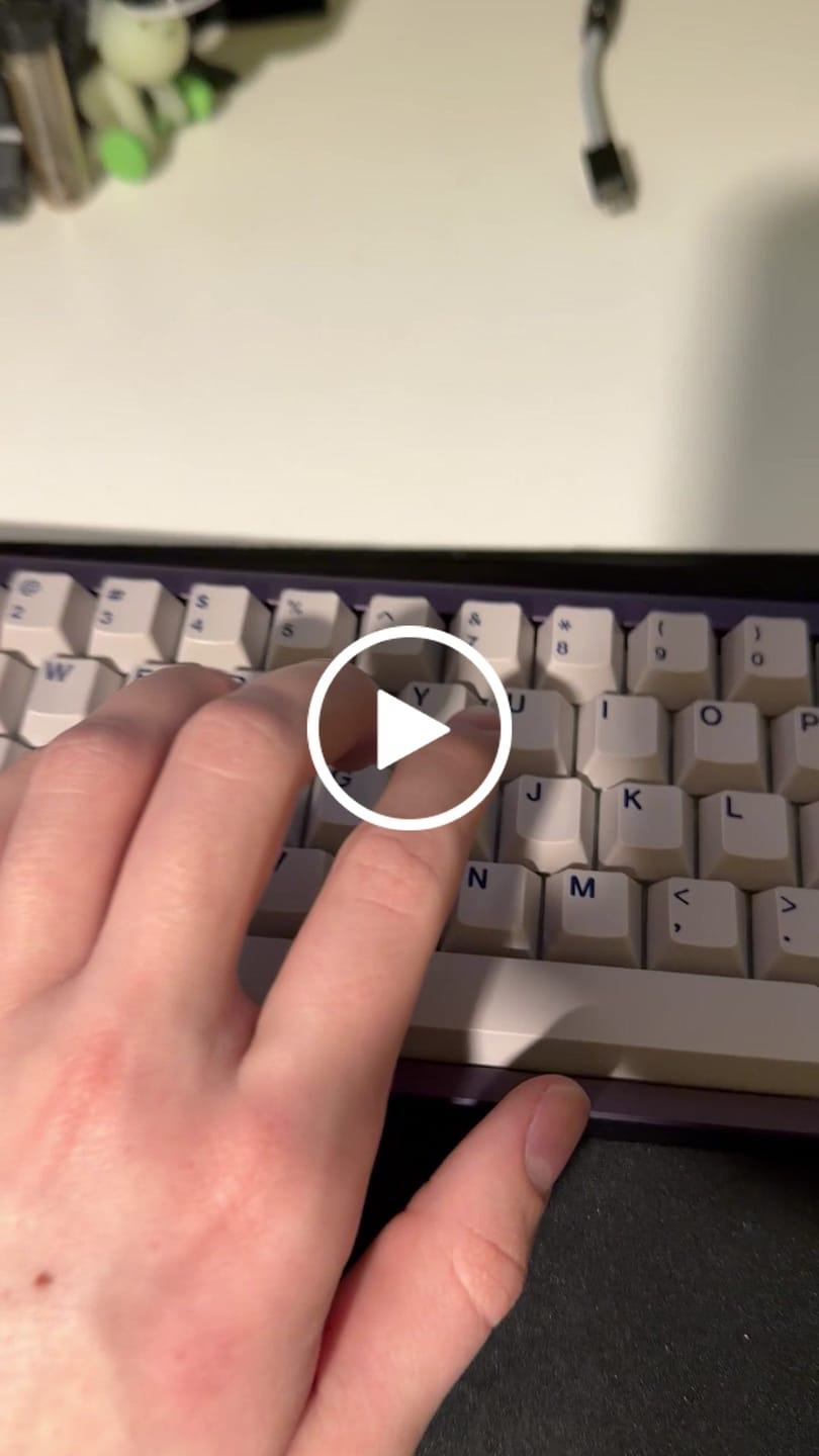 Customer video review of KEYGEEK PA LINEAR SWITCH FACTORY LUBED EDITION (10PCS)