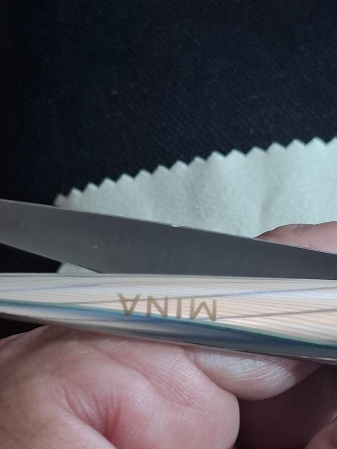 Customer photo review of Mina Sakura II Professional Scissors Set