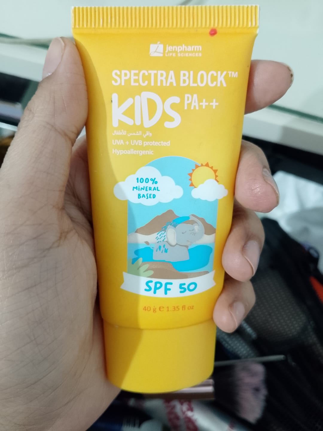 Customer photo review of Spectra Block Kids Spf50