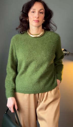Customer photo review of LILY 100% Merino Wool Crewneck Sweater