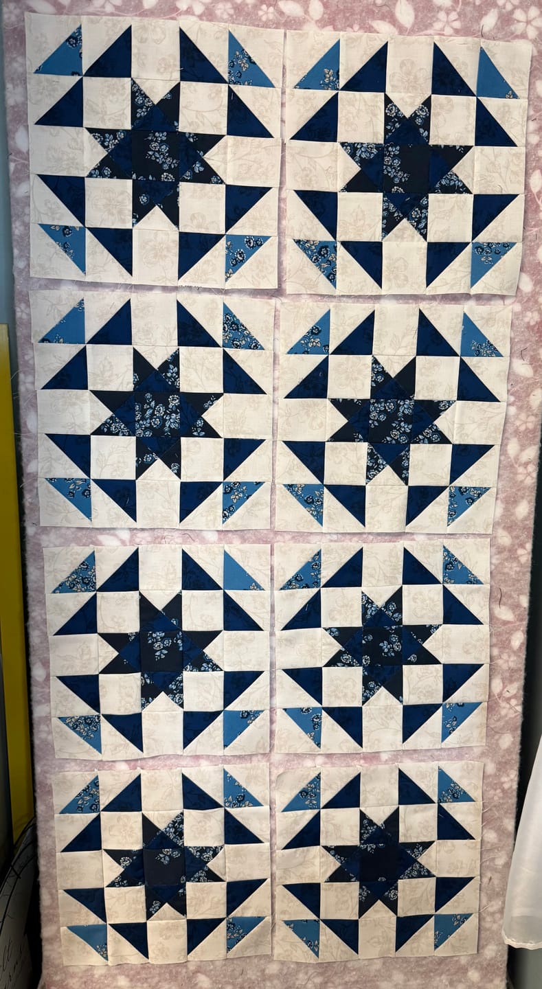 Customer photo review of Block Of The Month - Tulip Bellflower (104.5" x 104.5")