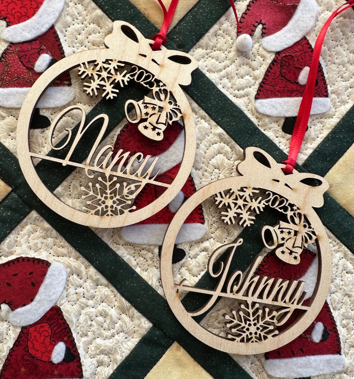 Customer photo review of Personalized Christmas Ornaments