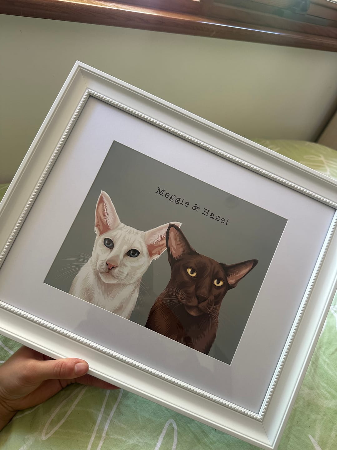 Customer photo review of Custom Pet Portrait - Two Pet Portrait