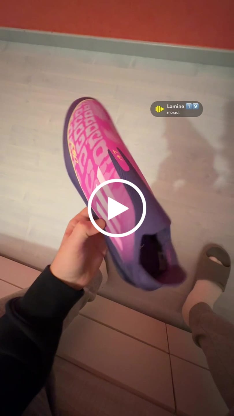 Customer video review of F50 Laceless Lamine Yamal 2 - Violet/Rose/Jaune Fluo
