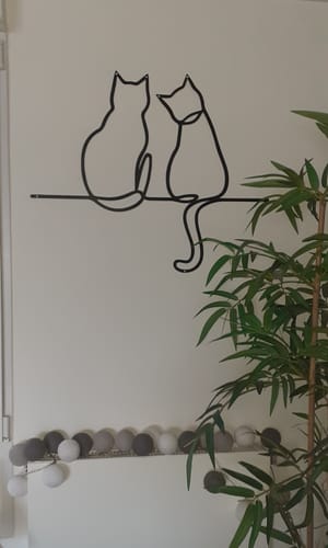 Customer photo review of Décoration Murale en Métal - Conte de Deux Chats