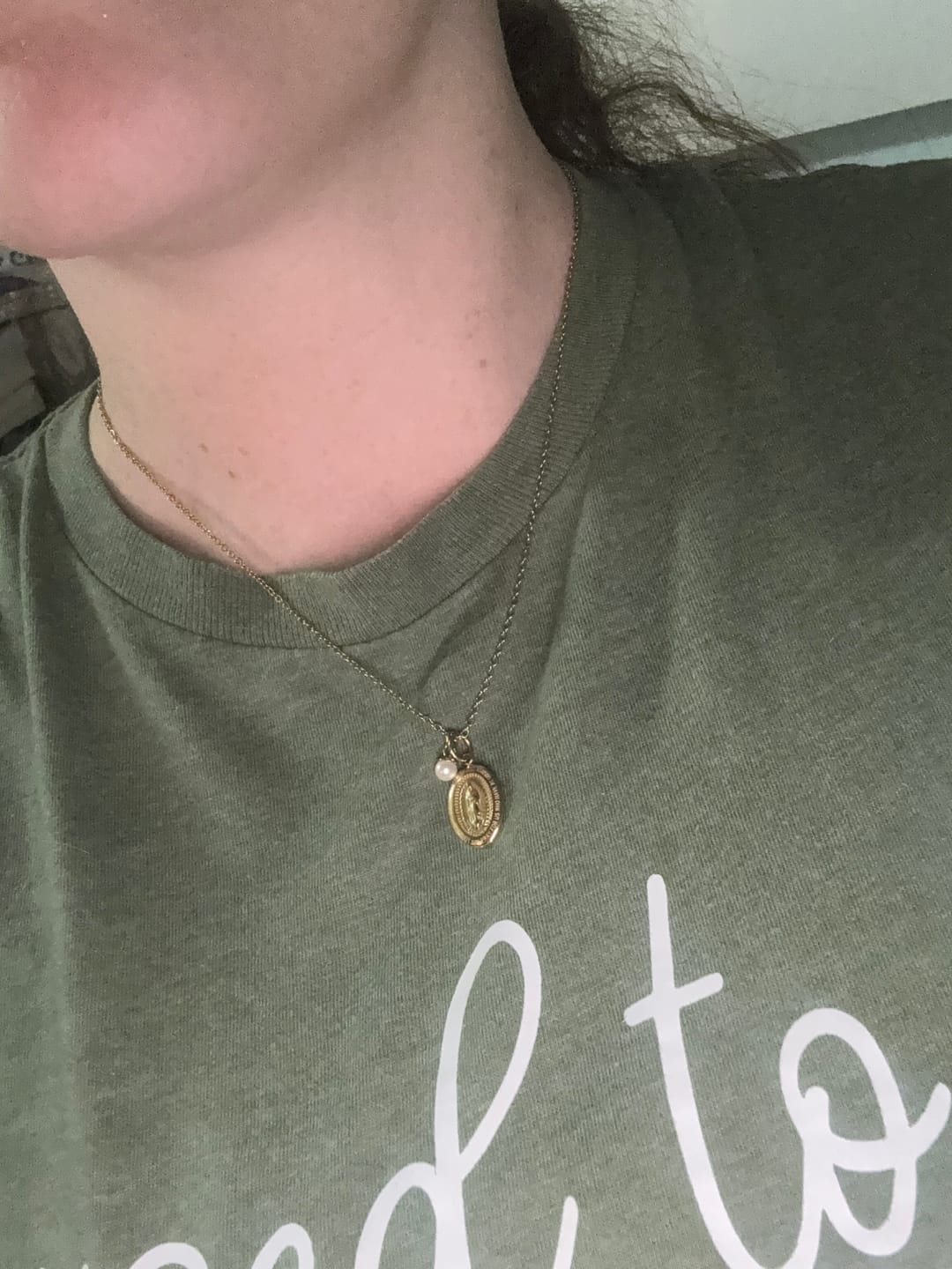 Customer photo review of Miraculous Medal Necklace