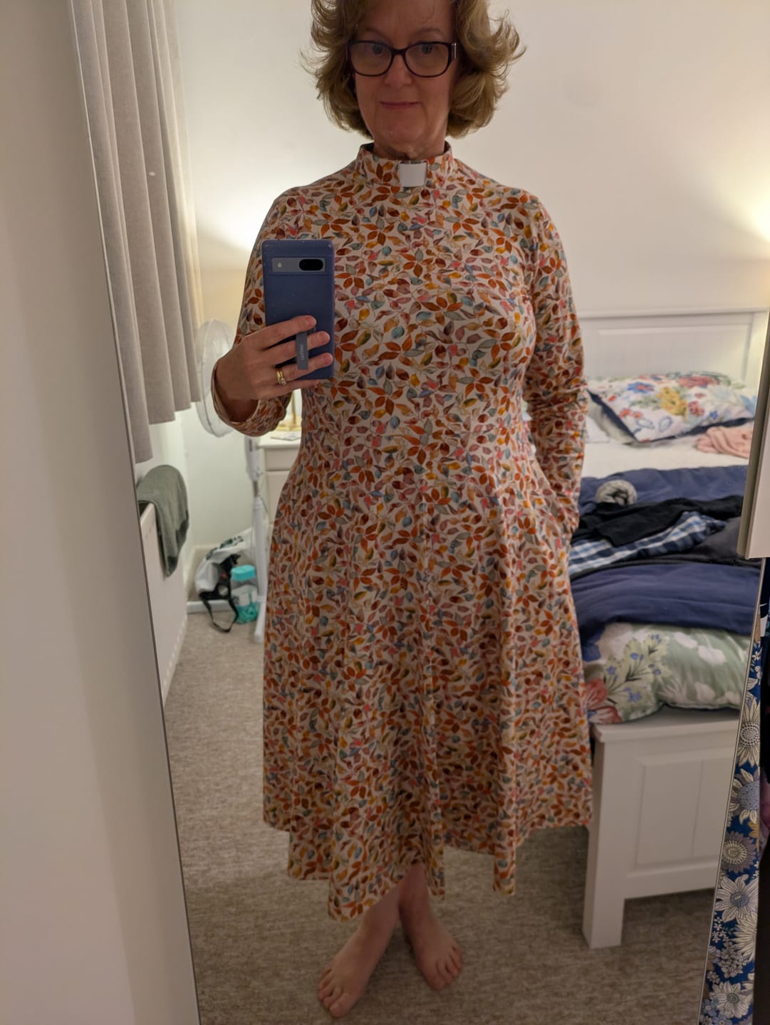 Customer photo review of Chroma Leaves Cotton Jersey Fabric