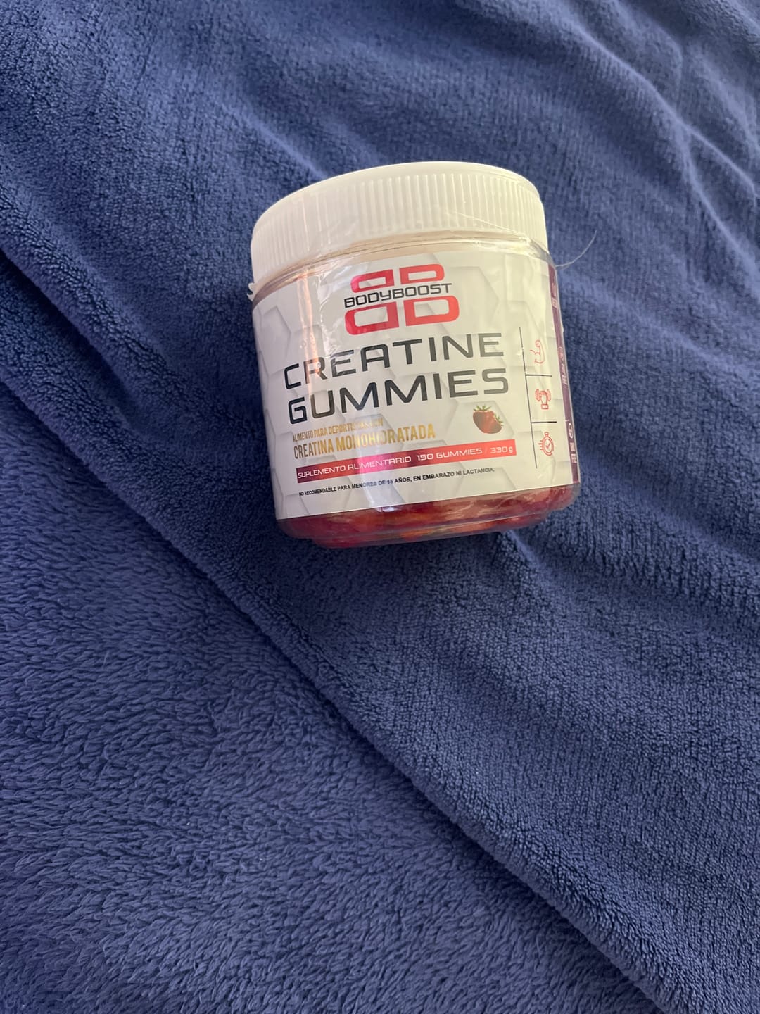 Customer photo review of Gomitas de Creatina