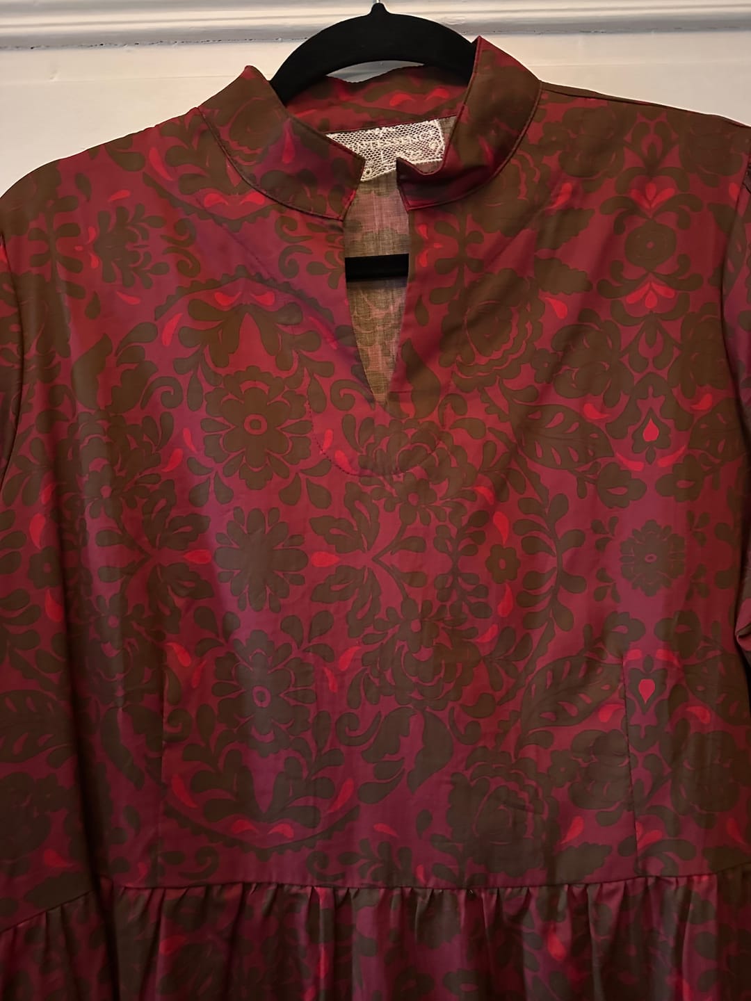 Customer photo review of Robe Allegra - Satin de coton Gourmandise moka & rose