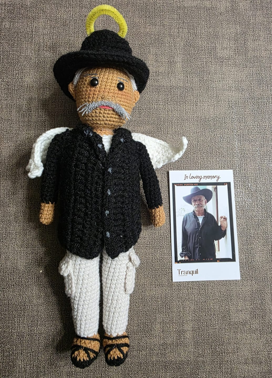 Customer photo review of Tranquil® - Personalized Crochet Doll with Photo Card (Christmas CUT-OFF: Nov 25th)