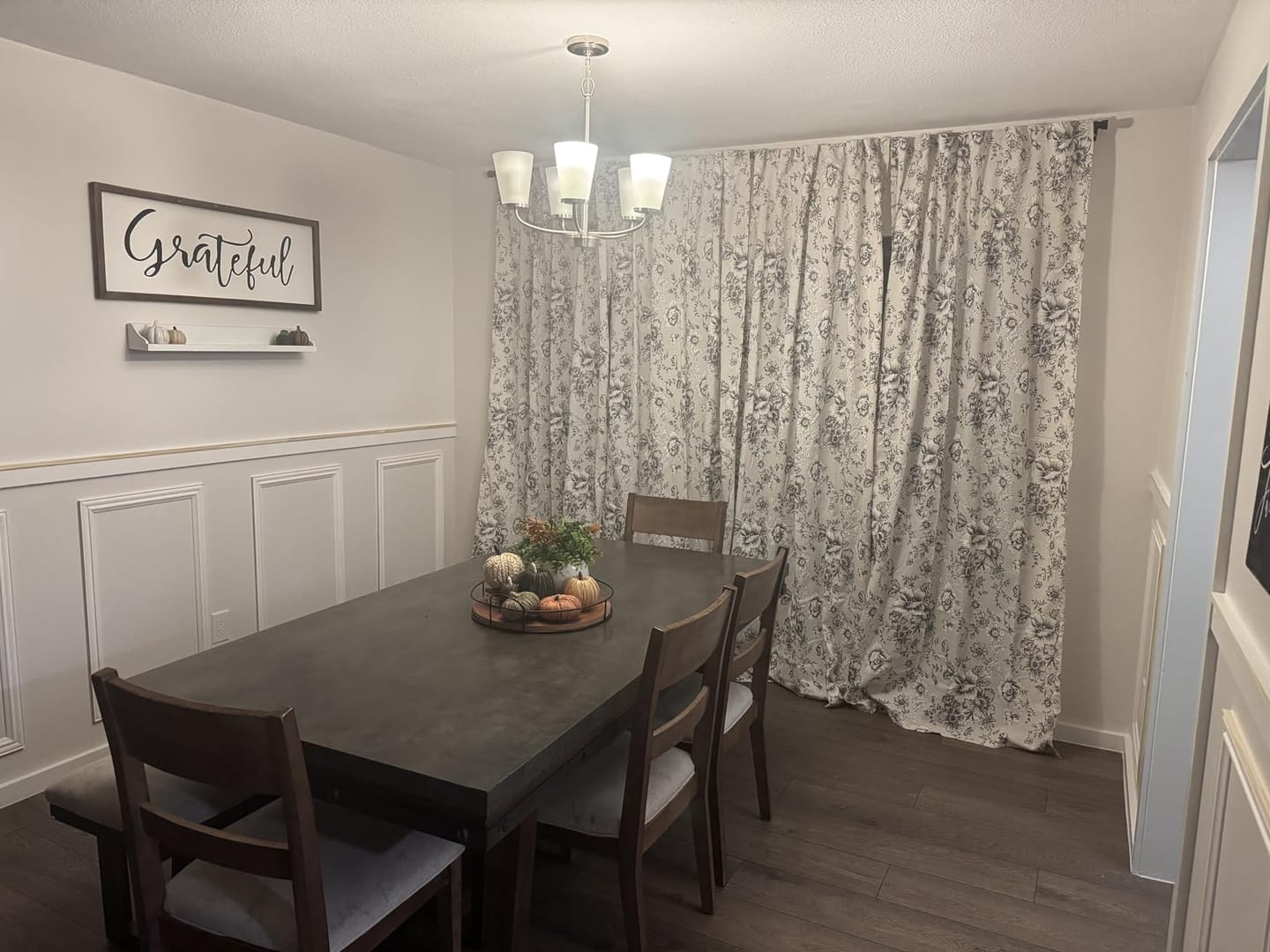 Customer photo review of Linen Blend Floral Blackout Curtains