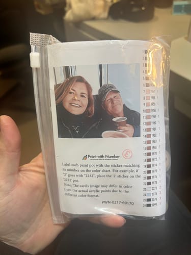 Customer photo review of Paint with Number® Custom Kit (Made in USA | Ships From USA)
