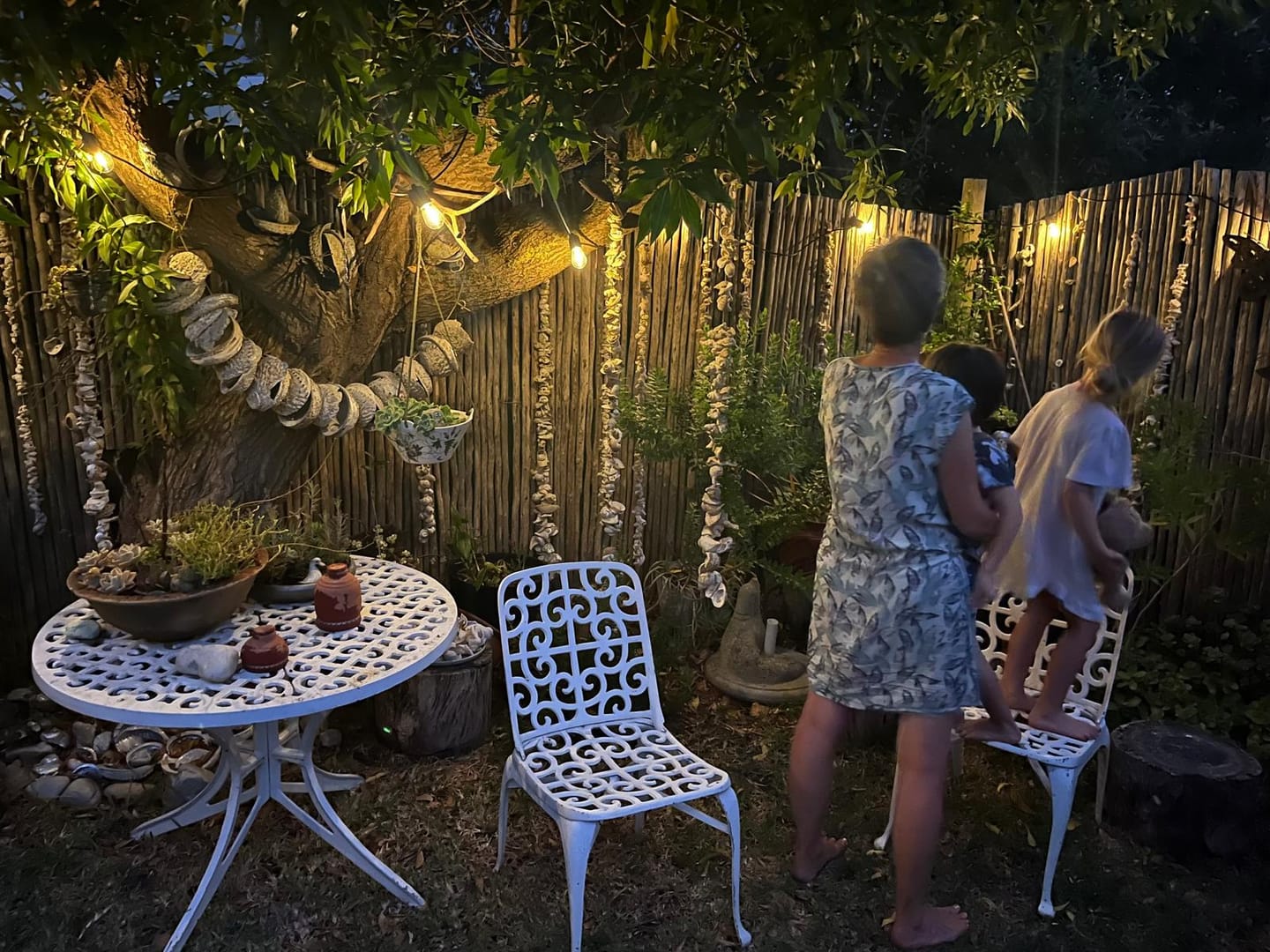 Customer photo review of Solar Festoon Bulb String Lights