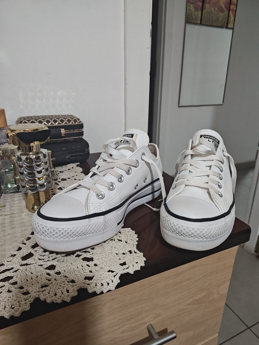 Customer photo review of Zapatillas Converse Chuck Taylor Platform Leather Blanco