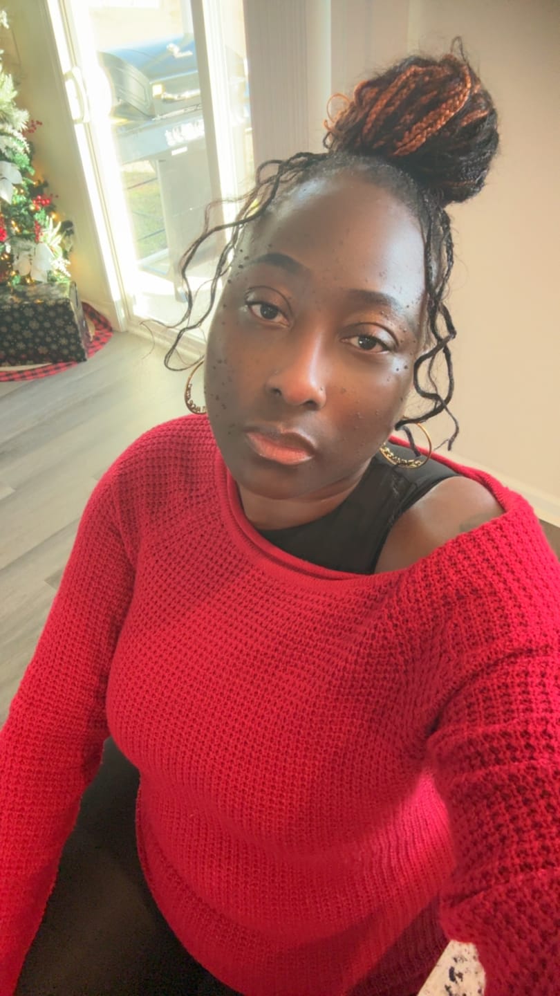 Customer photo review of #99J/Burgundy Mix Color Blend Loose Deep Wave Bulk Hair for Braiding