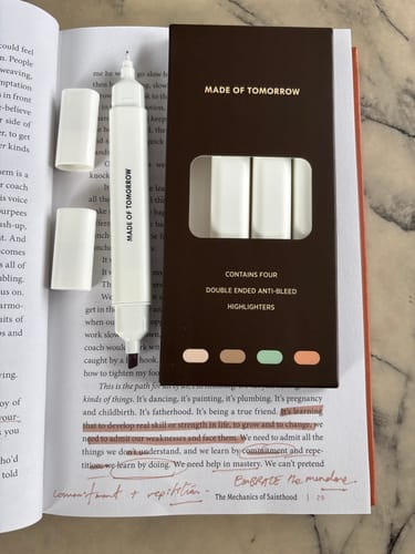 Customer photo review of Anti-Bleed Highlighters (Set of 4)