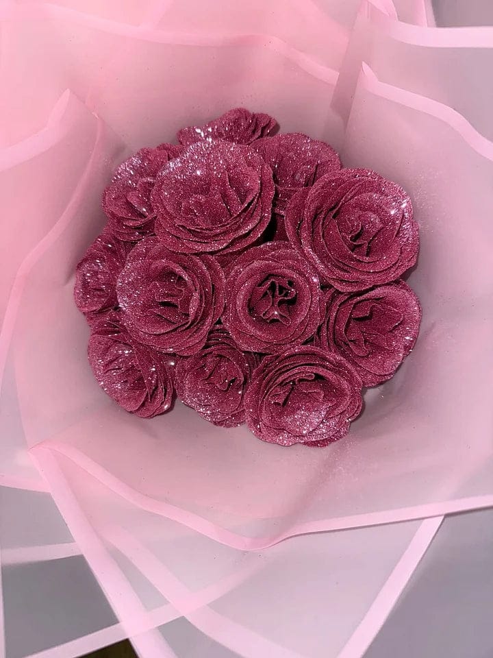 Customer photo review of Glitter Rose Bouquet Gift for Girlfriend & Boyfriend | Couple Anniversary Gift