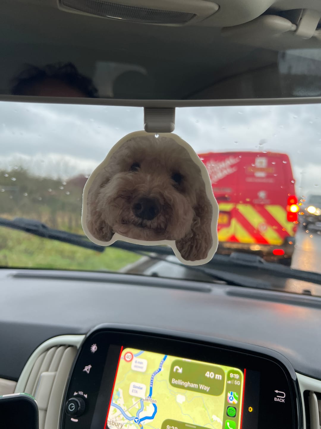 Customer photo review of Personalised Custom Car Air Freshener With Your Photo