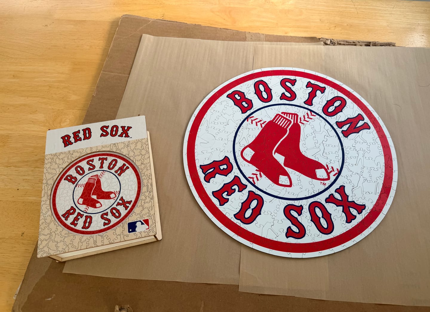 Customer photo review of Boston Red Sox™ - Wooden Puzzle