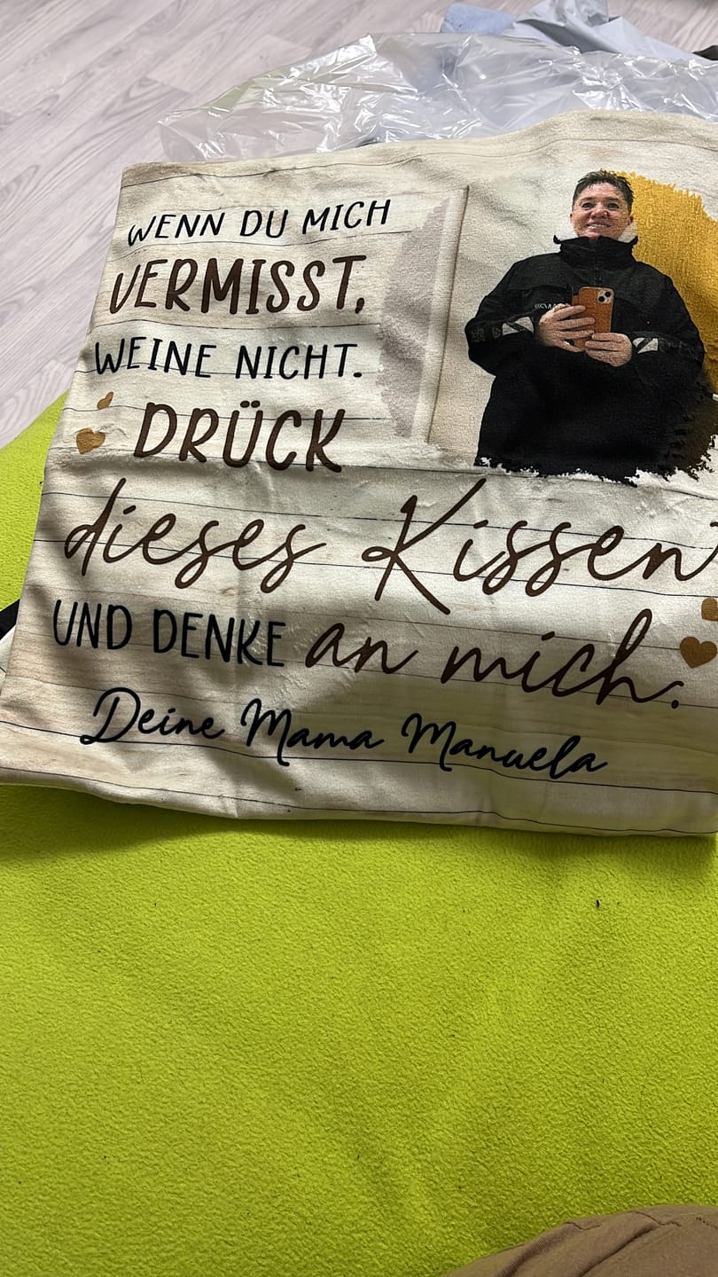 Customer photo review of Immer bei dir - Familien-Kissen