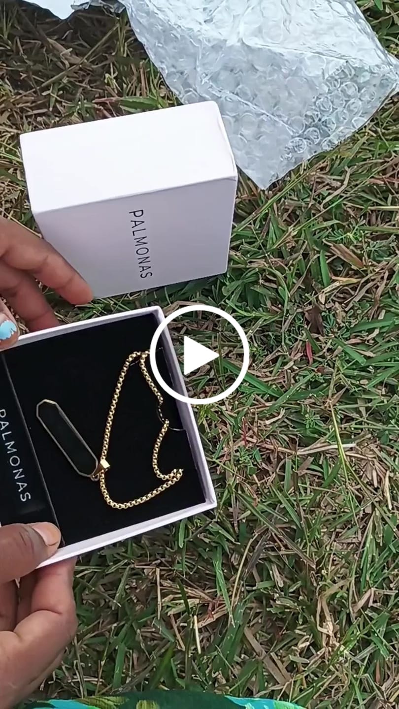 Customer video review of Midnight Prism Necklace- Gold