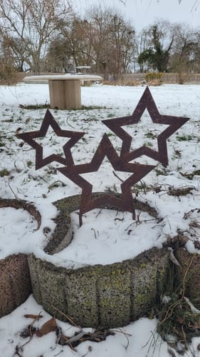 Customer photo review of Gartenstecker Sterne