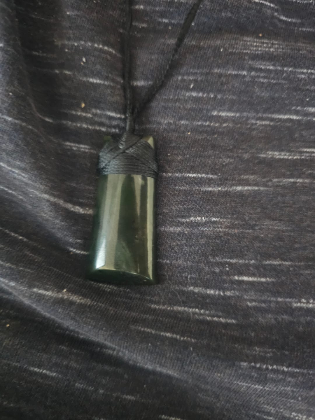 Customer photo review of Small 4.5cm Genuine NZ Greenstone Maori Toki Necklace