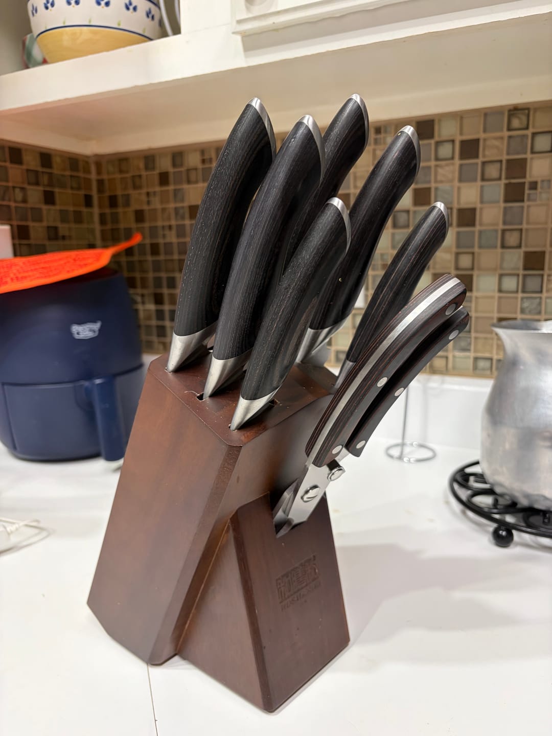 Customer photo review of 9-Piece Chef Knife Set with Block