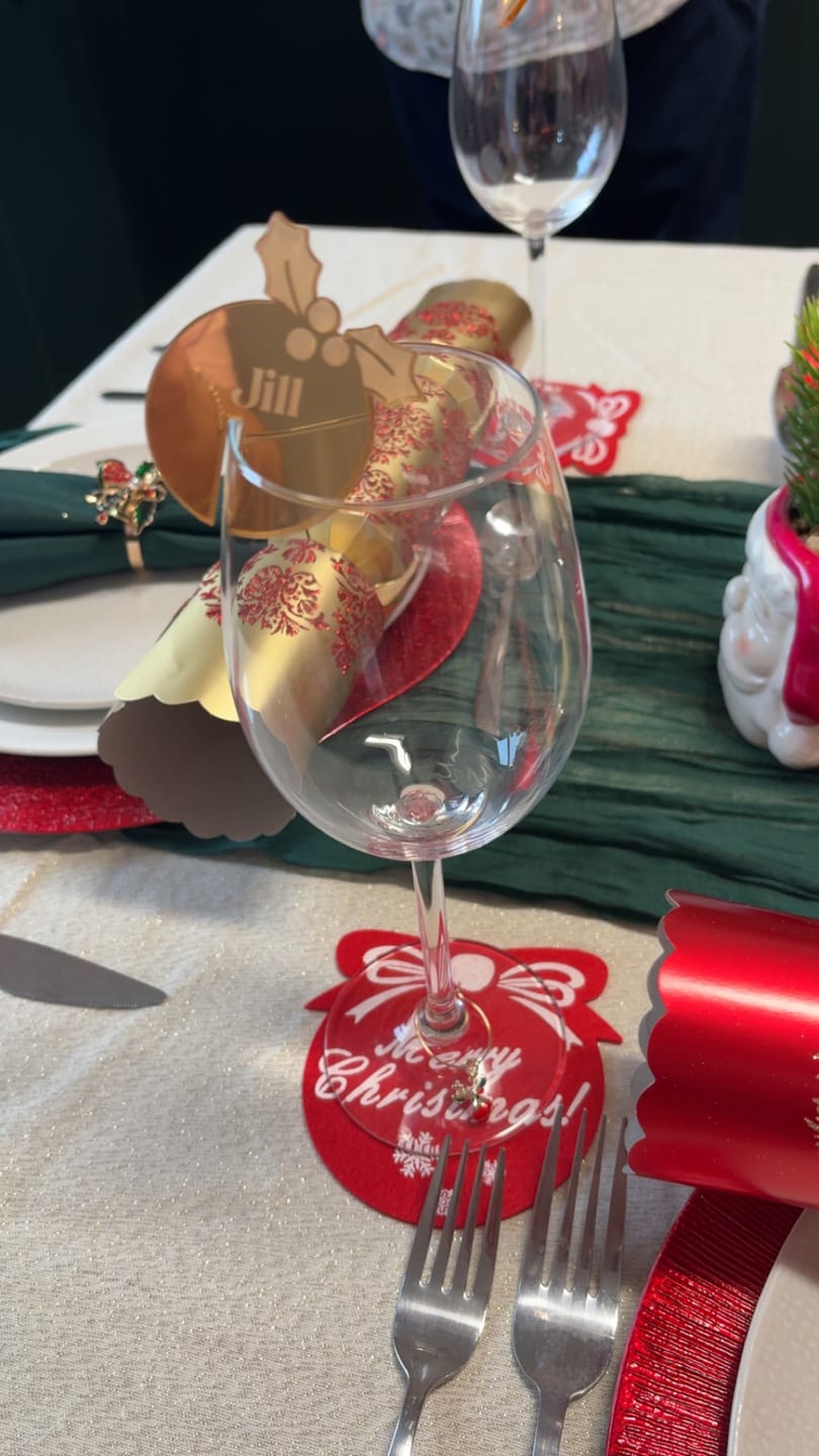 Customer photo review of Personalised Christmas Drink Charms