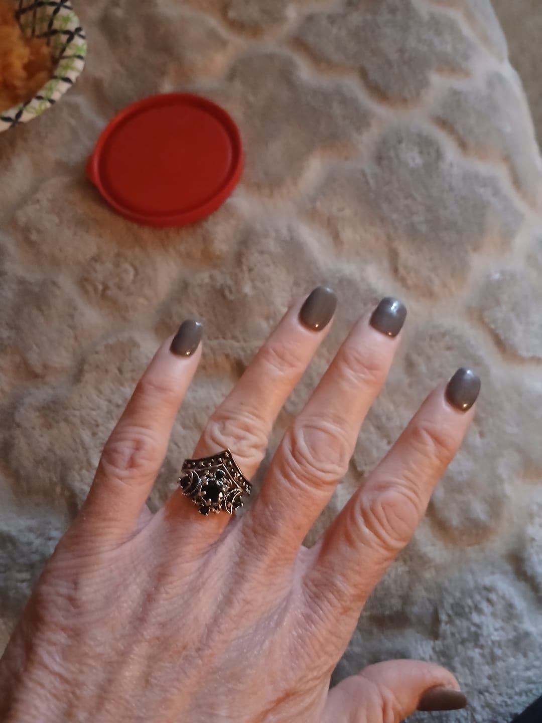 Customer photo review of Pentagram Gothic Moon Ring