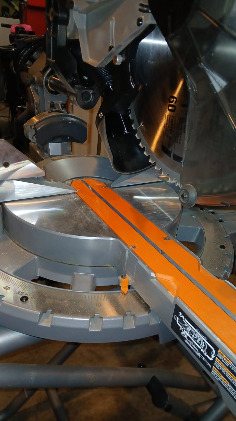 Customer photo review of Ridgid 12" Sliding Miter Saw Dust Collection Chute (R4222)
