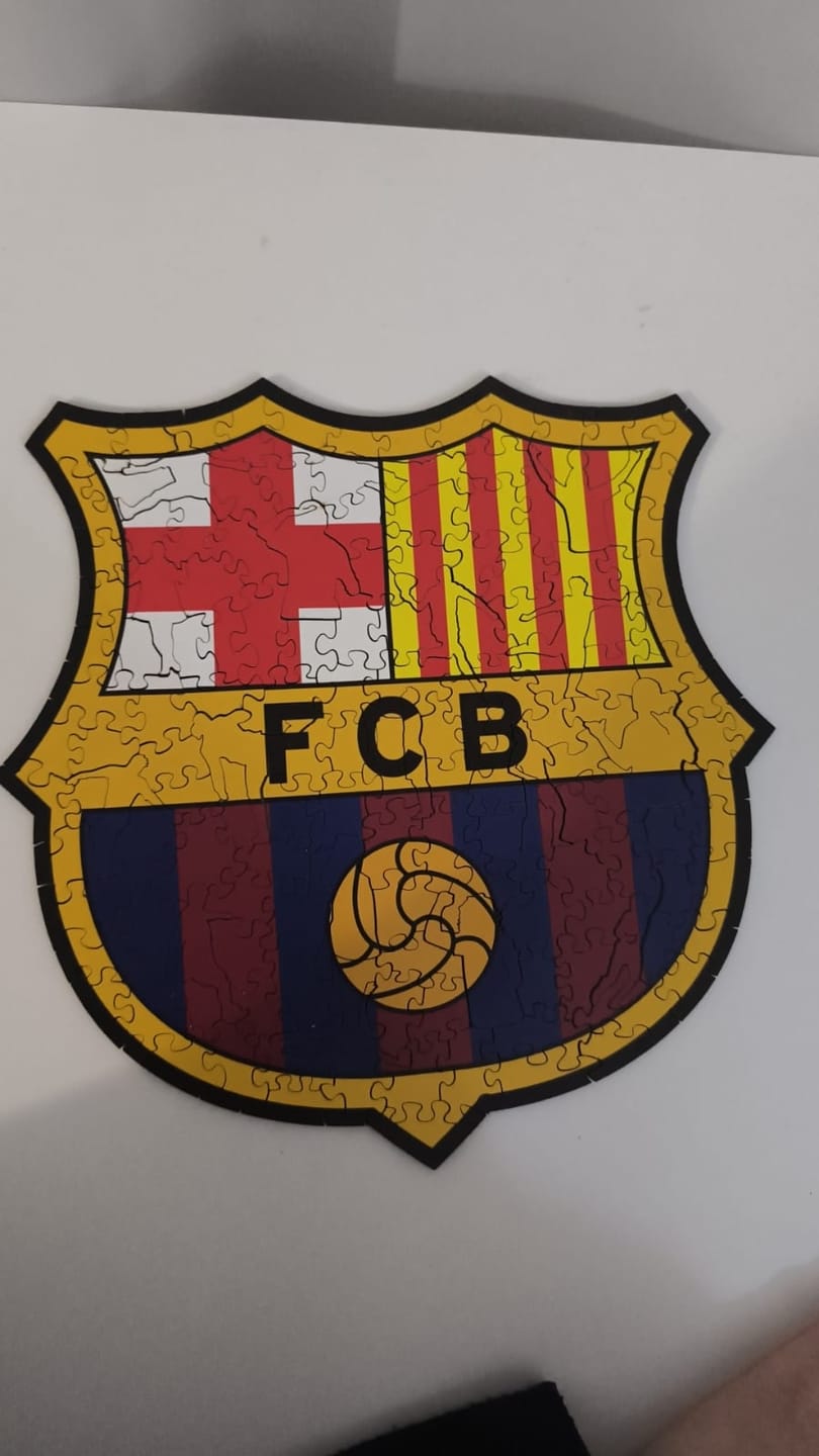 Customer photo review of FC Barcelona® Logo - Wooden Puzzle