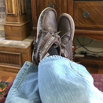 Customer photo review of Men's Ankle Moccasin Boots