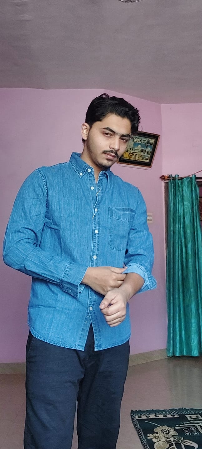 Customer photo review of Light Blue Denim Shirt