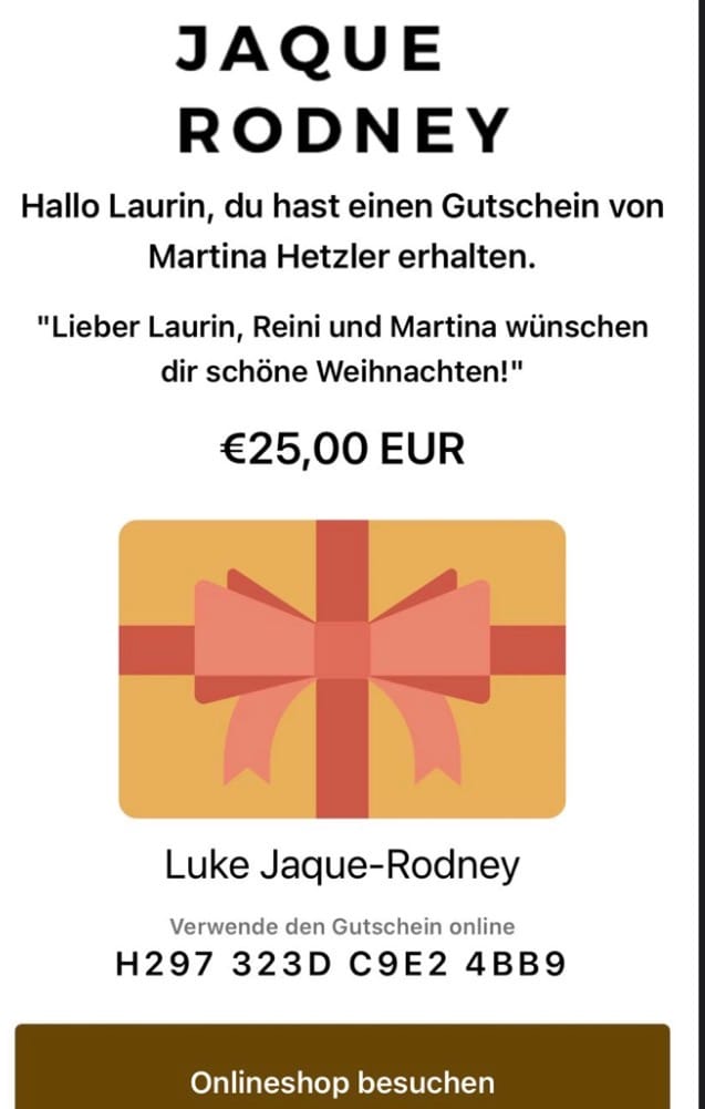 Customer photo review of 100werden Gutschein