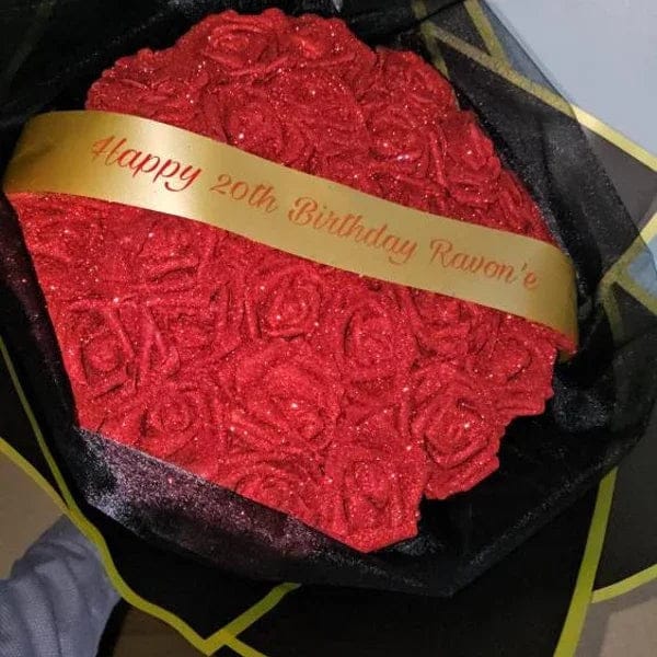 Customer photo review of Glitter Rose Bouquet Gift for Girlfriend & Boyfriend | Couple Anniversary Gift