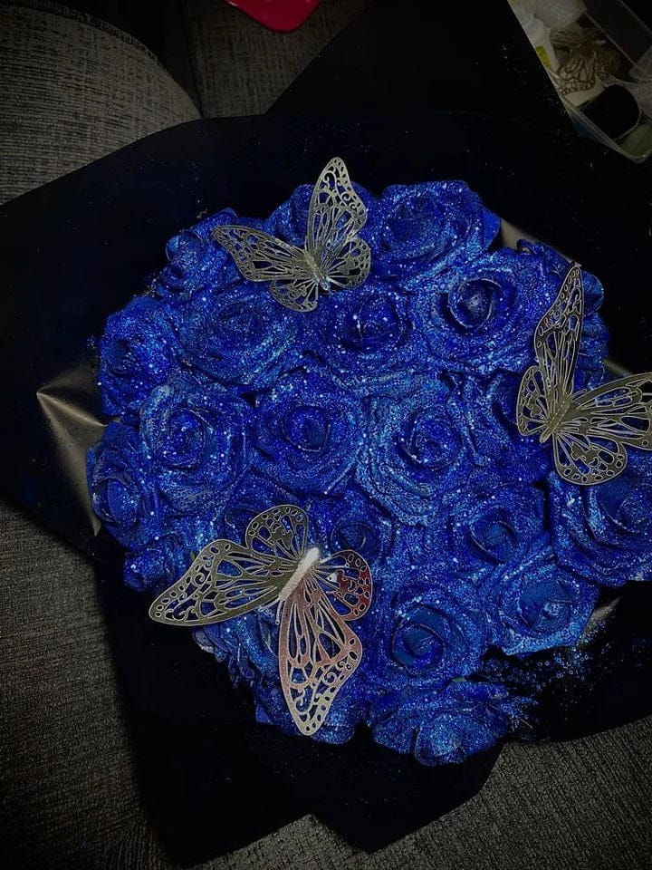 Customer photo review of Glitter Rose Bouquet Gift for Girlfriend & Boyfriend | Couple Anniversary Gift