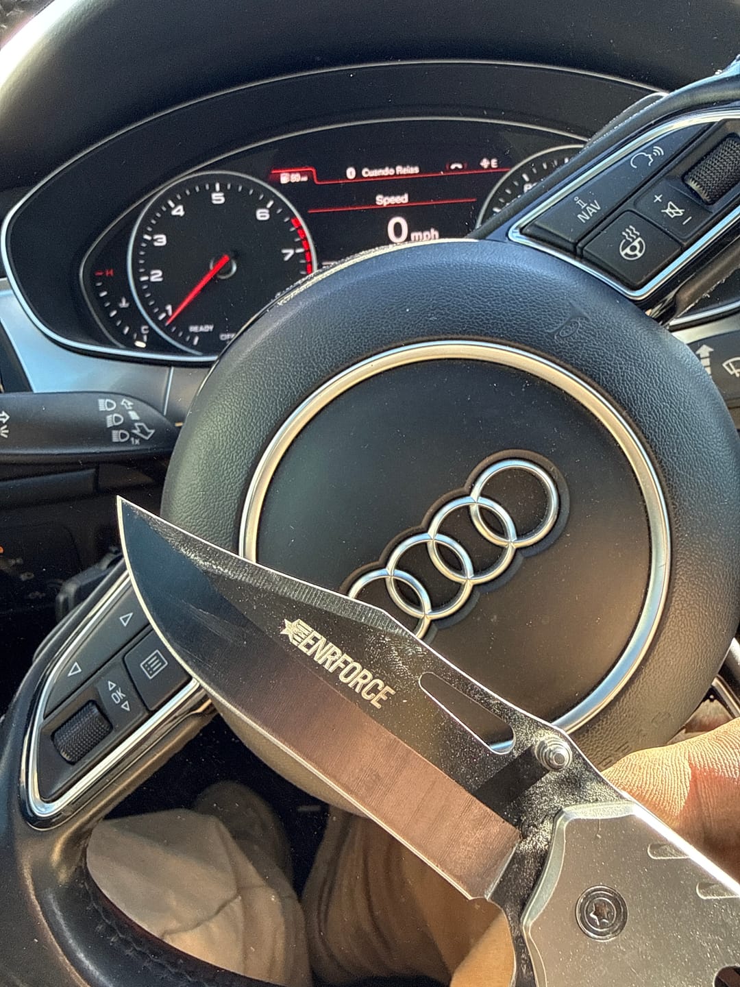 Customer photo review of Grey Folding Tactical Knife