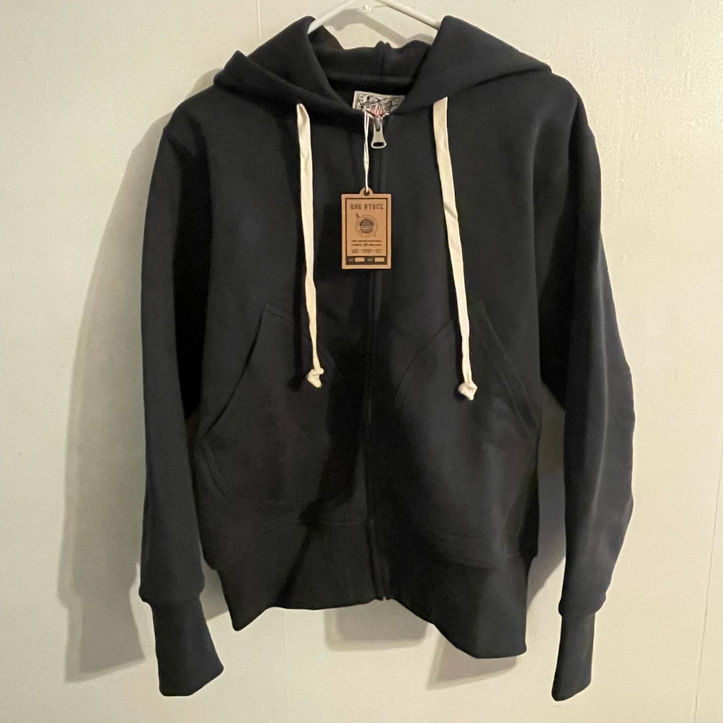 Customer photo review of 17.5 oz Terry Cloth Full-Zip Hoodie - Brick Red